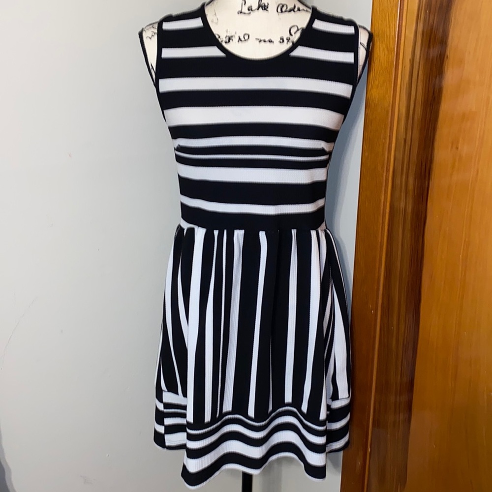 Black and White Striped Dress